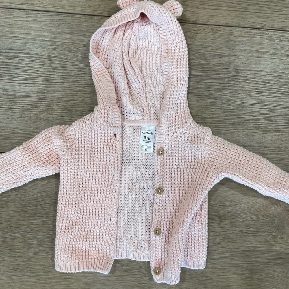 Carter's Soft Pink Baby Knit Cardigan